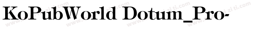 KoPubWorld Dotum_Pro字体转换